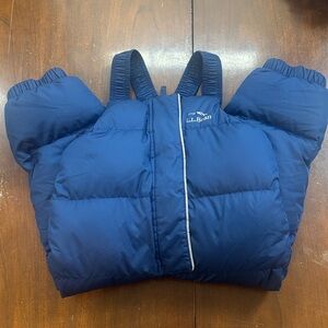 L.L. Bean Navy Puffer Bib Snowsuit